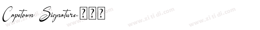 Capetown Signature字体转换